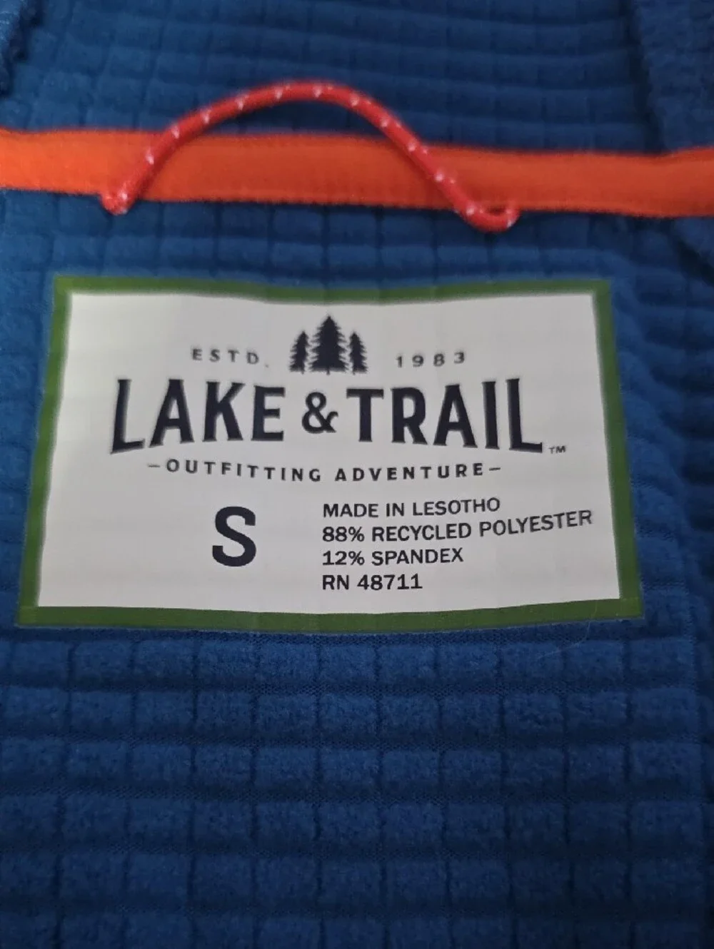 Lake & Trail Men's Teal Hooded Performance Quarter-Zip Jacket - Picture 5 of 7